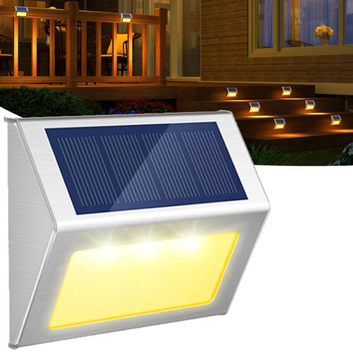 Solar Power Stairs Lights Outdoor Garden Pathway Wall Fence Deck Solar Step Lamp - Image 25