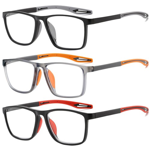 3 Pack Reading Glasses Anti-blue Light Sport Lightweight Reader Comfortable TR90 - Image 18