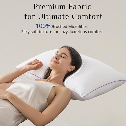 Pillows King Size Set of 4, Cooling and Supportive Bed Pillows with Super Soft - Image 14