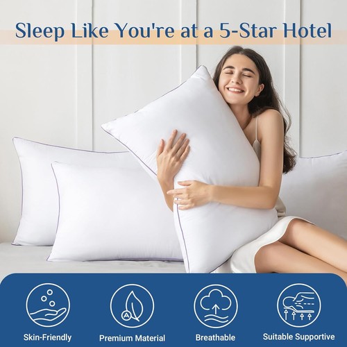 Pillows King Size Set of 4, Cooling and Supportive Bed Pillows with Super Soft - Image 27