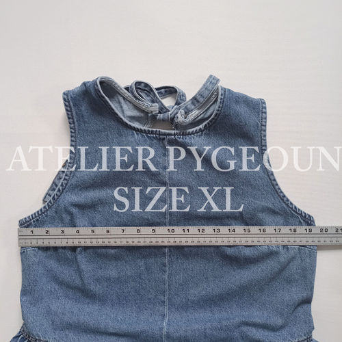 NWT H&M Open-back Denim Dress Light Denim Blue 1282698001 Sizes XS, S, XL - Image 3