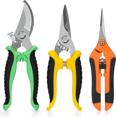 3 Pack Stainless Steel Pruning Shears & Garden Scissors, Premium Handheld Clippe - Image 13