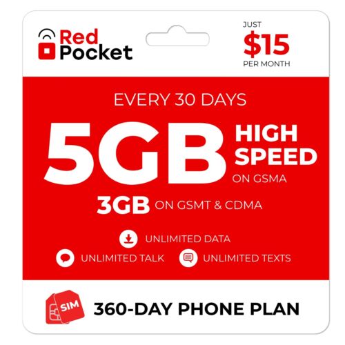 $15/Mo RedPocket Prepaid Plan: UnImtd Everything, GSMA 5GB(GSMT & CDMA 3GB) - Image 10