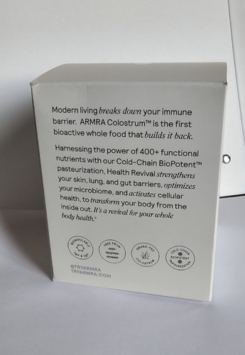 ARMRA COLOSTRUM HEALTH REVIVAL IMMUNE BARRIER SUPPORT 120 SERVINGS UNFLAVORED - Image 3