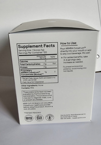 ARMRA COLOSTRUM HEALTH REVIVAL IMMUNE BARRIER SUPPORT 120 SERVINGS UNFLAVORED - Image 5