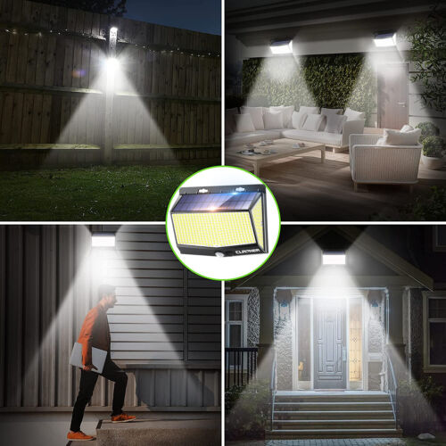 468 LED Solar Powered PIR Motion Sensor Lights Outdoor Garden Security Wall Lamp - Image 7
