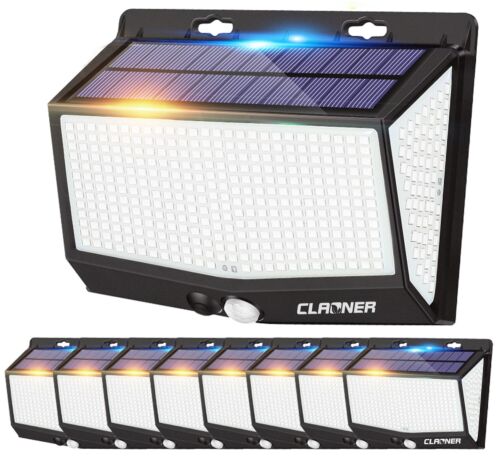 468 LED Solar Powered PIR Motion Sensor Lights Outdoor Garden Security Wall Lamp - Image 13