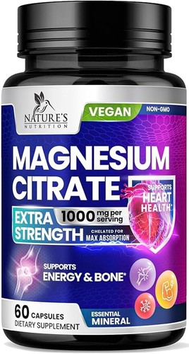 Magnesium Citrate Supplement 1000mg Best Absorption, Supports Bone, Heart Health - Image 10