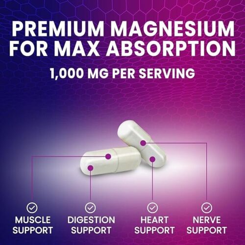 Magnesium Citrate Supplement 1000mg Best Absorption, Supports Bone, Heart Health - Image 22