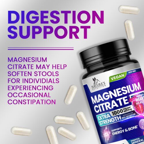 Magnesium Citrate Supplement 1000mg Best Absorption, Supports Bone, Heart Health - Image 41