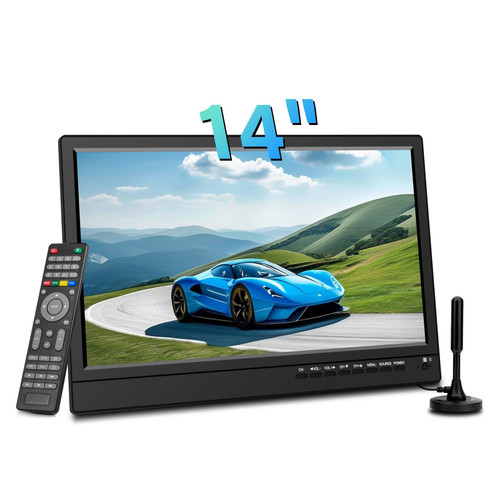 Desobry 17" Portable TV with Antenna, Small TV with ATSC Tuner, Dual Speaker - Image 3