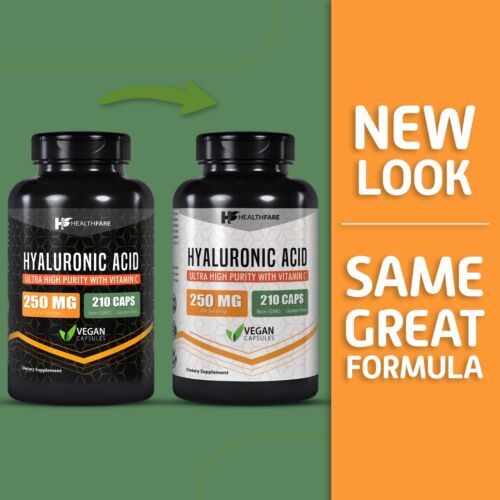 Hyaluronic Acid 250mg 210 Capsules 25mg of Vitamin C For Joint and Skin Health - Image 5