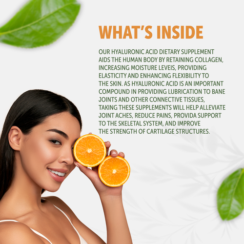 Hyaluronic Acid 250mg 210 Capsules 25mg of Vitamin C For Joint and Skin Health - Image 7