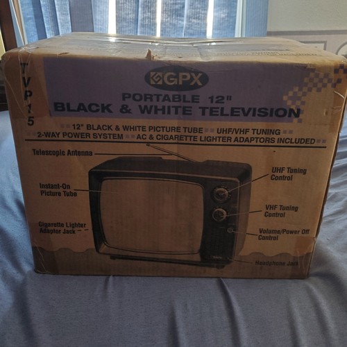 Gpx 12 Inch Portable Black And White Tube TV Brand New In BOX Yorx Electronics - Image 3