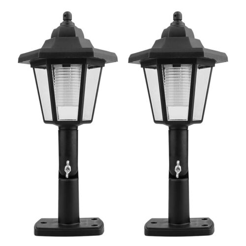 2/4 x Solar Powered Garden LED Light Outdoor Fence Wall Lantern Hexagonal Lamp - Image 13