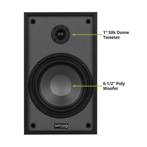 Dayton Audio Classic B65 Bookshelf Speaker Pair Black - Image 5