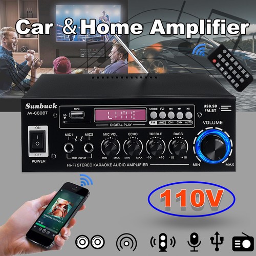 2000W 2 Channel bluetooth 5.0 HIFI Power Amplifier Audio Stereo Amp Home Car - Image 3
