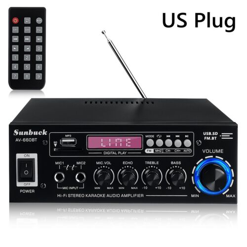 2000W 2 Channel bluetooth 5.0 HIFI Power Amplifier Audio Stereo Amp Home Car - Image 2