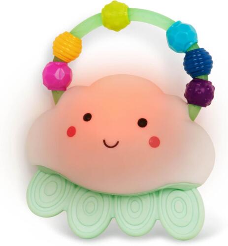 B. Toys- B. Baby Baby Light-Up Cloud Rattle- Rain-Glow Squeeze- Teething Rattle - Image 2