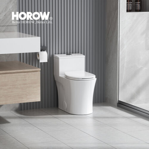 Modern Elongated Toilet One Piece Toilet W/ Comfort Seat ADA Height Dual Flush - Image 2