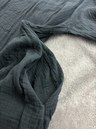 NWT Saga Made In Italy Gauzy Maxi Dress Womens OS Gray Lagenlook Beach Boho - Image 14