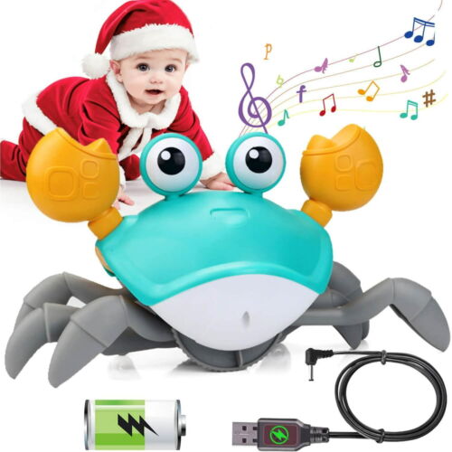 Upgraded Crawling Crab Baby Toy 2.0 -Sound Mute & Speed Control, Infant Tummy - Image 2