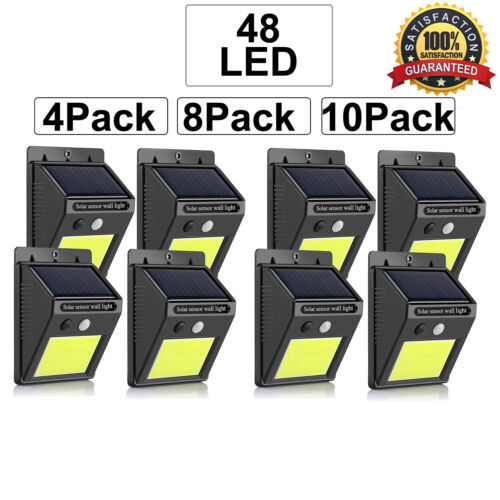 Waterproof 48 LED Solar Power PIR Motion Sensor Wall Light Outdoor Garden Lamp - Image 2