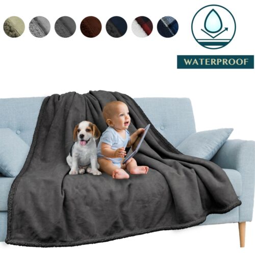 Waterproof Blanket for Couch Sofa Bed Protector Cover WaterResistant Large 80x60 - Image 2