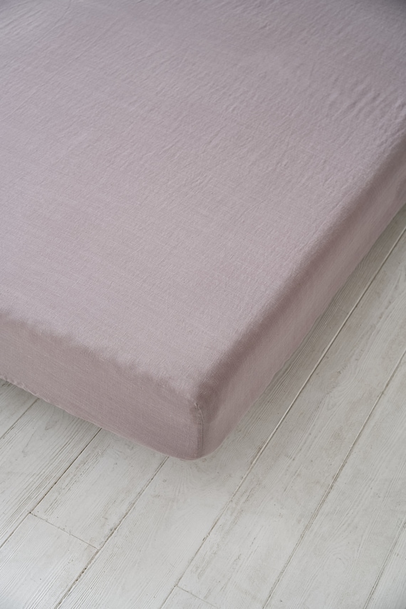 Linen fitted bed sheet. Stone washed linen bedding. Twin, Full, Queen, King super King sizes available, Mother's day Gift, Gift for her - Image 8