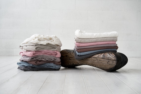 Linen fitted bed sheet. Stone washed linen bedding. Twin, Full, Queen, King super King sizes available, Mother's day Gift, Gift for her - Image 2