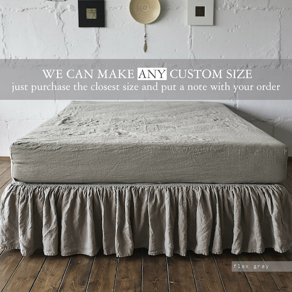 Linen FITTED SHEET Stonewashed and soft color 100% flax deep pocket sheet. Queen King Twin linen fitted sheet linen bedding Pure Flax - Image 5