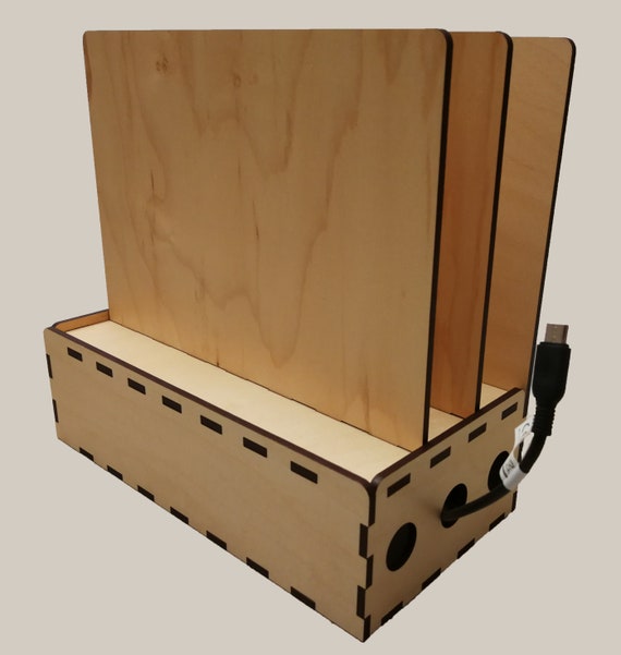 Charging Station SVG + Ai Laser Cut Files -- INSTANT DOWNLOAD - Image 2