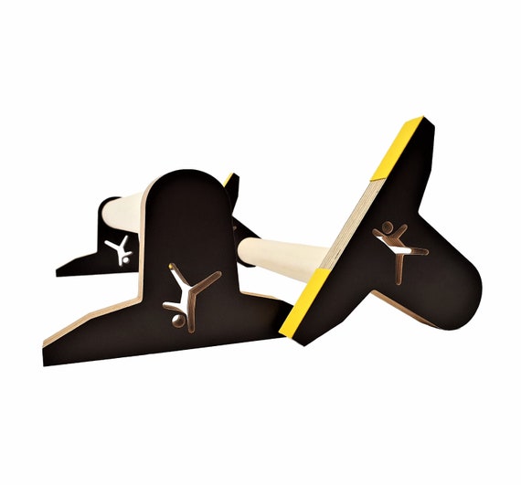 Wooden parallettes Handstand Calisthenics GYM Fitness Gymnastics Bar Training Parallel Bar Yoga Deep push up Crossfit Dip Fitness Equipment - Image 4