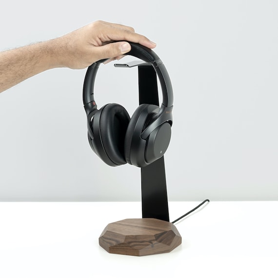 2-in-1 Headphone Stand & Wireless Charger: Wooden Desk Organizer - Image 5