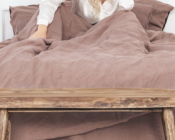 Linen fitted bed sheet. Stone washed linen bedding. Twin, Full, Queen, King super King sizes available, Mother's day Gift, Gift for her - Image 7