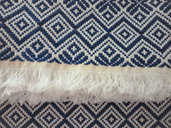 Woven Cotton Blend Bedspread: Greek Double Bed Cover, Traditional Pattern - Image 3