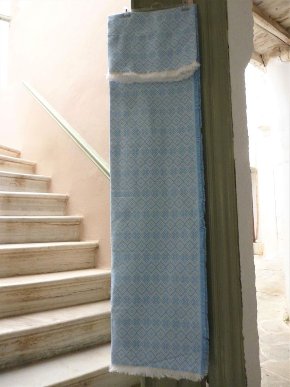 Woven Cotton Blend Bedspread: Greek Double Bed Cover, Traditional Pattern - Image 5