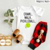 Pickleball Baby Onesie: Crawl Walk Design, Sports Bodysuit Pickleball Baby Onesie: Crawl Walk Design, Sports Bodysuit