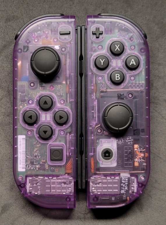 New Custom Nintendo Switch Clear Atomic Purple D-pad Joy-Con Controller! - Image 5