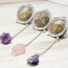 Raw Crystal Tea Infuser – Loose Leaf Tea Steeper – Cute Tea Strainer – Rough Crystal Tea Ball – Raw Stone Tea Steeper – Tea Lover Gift