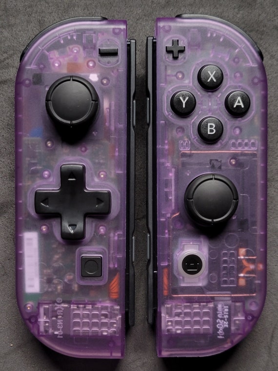 New Custom Nintendo Switch Clear Atomic Purple D-pad Joy-Con Controller! - Image 3
