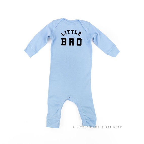 LITTLE BRO - Varsity - Baby Sleeper | Infant Bodysuit | Baby Bodysuit | Baby Graphic Tee | Infant Romper | Baby Sleeper | Sibling Outfits | - Image 6