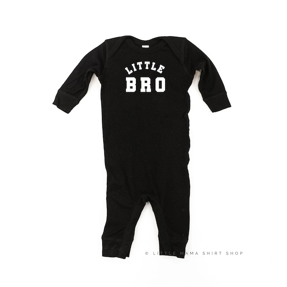 LITTLE BRO - Varsity - Baby Sleeper | Infant Bodysuit | Baby Bodysuit | Baby Graphic Tee | Infant Romper | Baby Sleeper | Sibling Outfits | - Image 5
