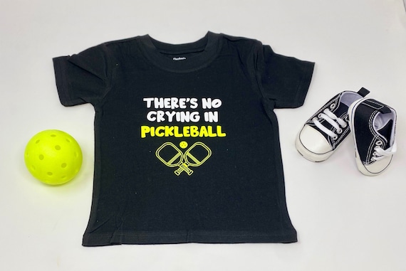 Pickleball Onesie, There's No Crying in Pickleball, Pickleball Baby Onesie, Baby shower gift - Image 3