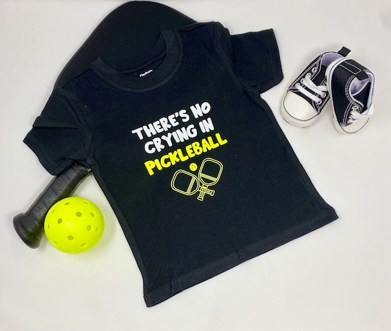 Pickleball Onesie, There's No Crying in Pickleball, Pickleball Baby Onesie, Baby shower gift - Image 2