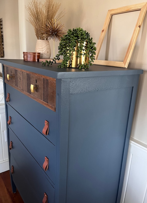 SOLD*** - Please Do Not Purchase - Tall Boy Vintage Dresser Bureau - Image 3