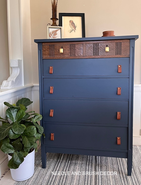SOLD*** - Please Do Not Purchase - Tall Boy Vintage Dresser Bureau