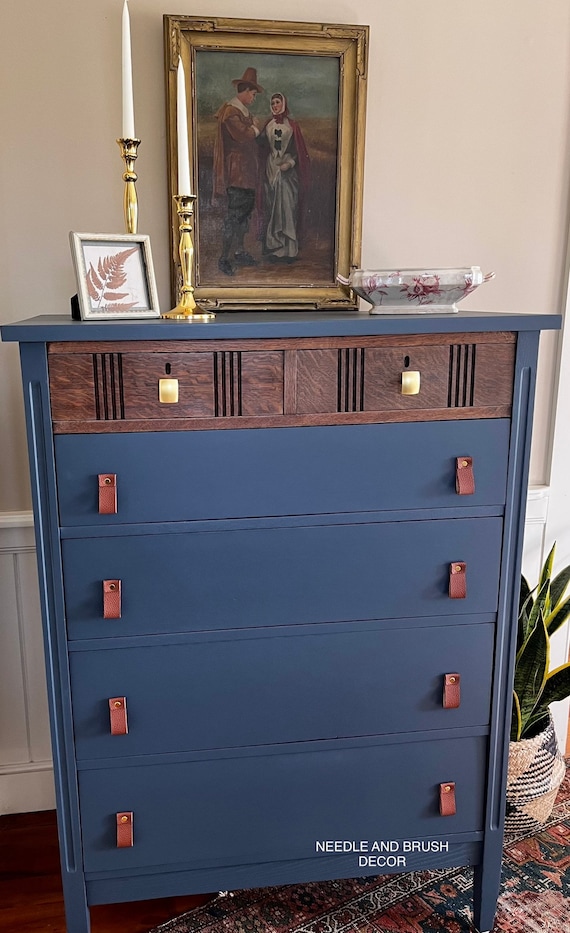 SOLD*** - Please Do Not Purchase - Tall Boy Vintage Dresser Bureau - Image 6