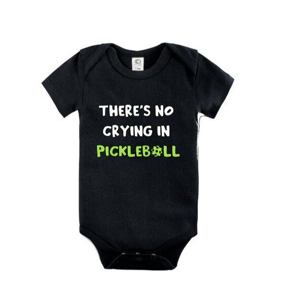 Pickleball Onesie, There's No Crying in Pickleball, Pickleball Baby Onesie, Baby shower gift - Image 6