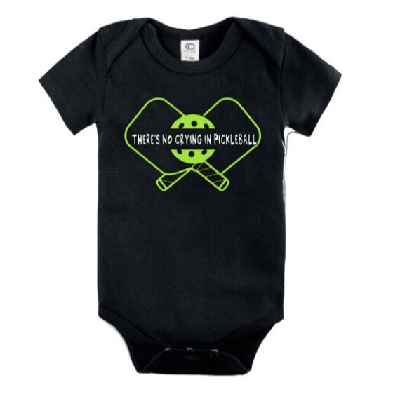 Pickleball Onesie, There's No Crying in Pickleball, Pickleball Baby Onesie, Baby shower gift - Image 7